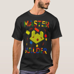 Camiseta Brick Builder Bloques Niños Maestro Builder