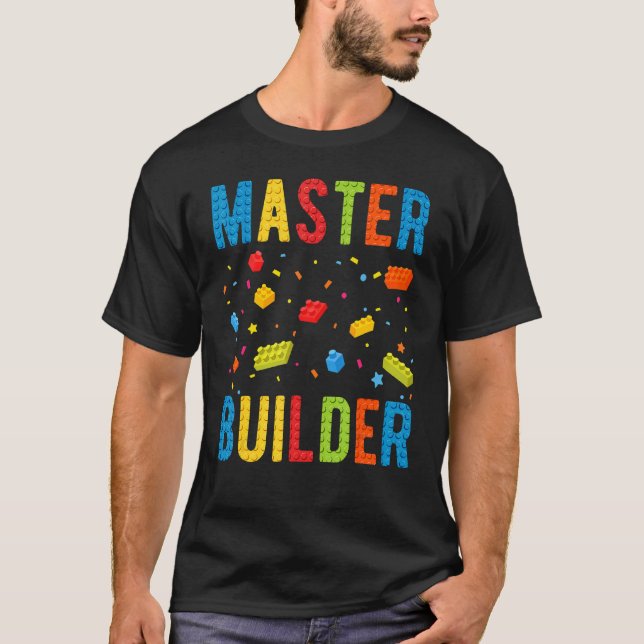 Camiseta Brick Builder Funny Blocks Building Master Builder (Anverso)