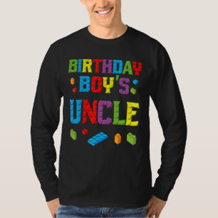 Camiseta Brick de construcción tío del chico del cumpleaños
