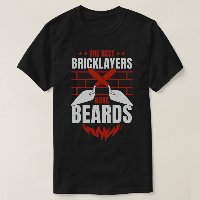 Camiseta Brick Mason Beard Gift (Diseño del anverso)