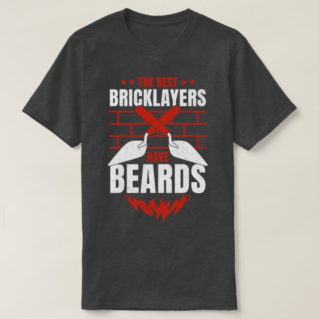 Camiseta Brick Mason Beard Gift (Diseño del anverso)