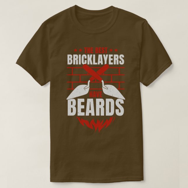 Camiseta Brick Mason Beard Gift (Diseño del anverso)