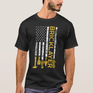 Camiseta Brick Mason Bricklayer Masonry Construction Us Fla