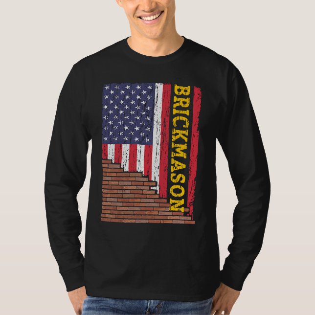 Camiseta Brick Mason Bricklayer Masonry Construction US Fla (Anverso)