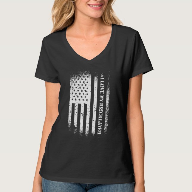 Camiseta Brick Mason Masonry I Love My Bricklayer (Anverso)