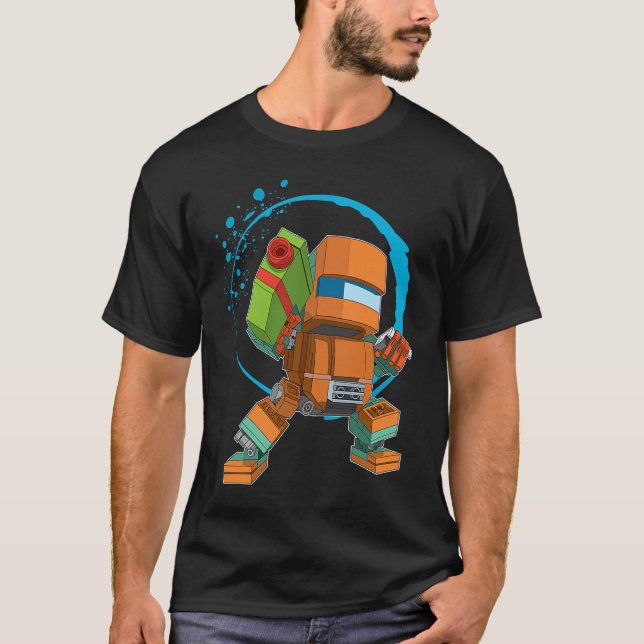 Camiseta Brick Robot   Master Builder  MOC Mech (Anverso)