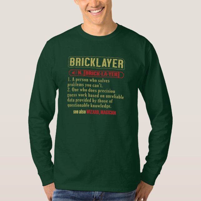 Camiseta Brickie Bricklay Construcción Lámina  (Anverso)