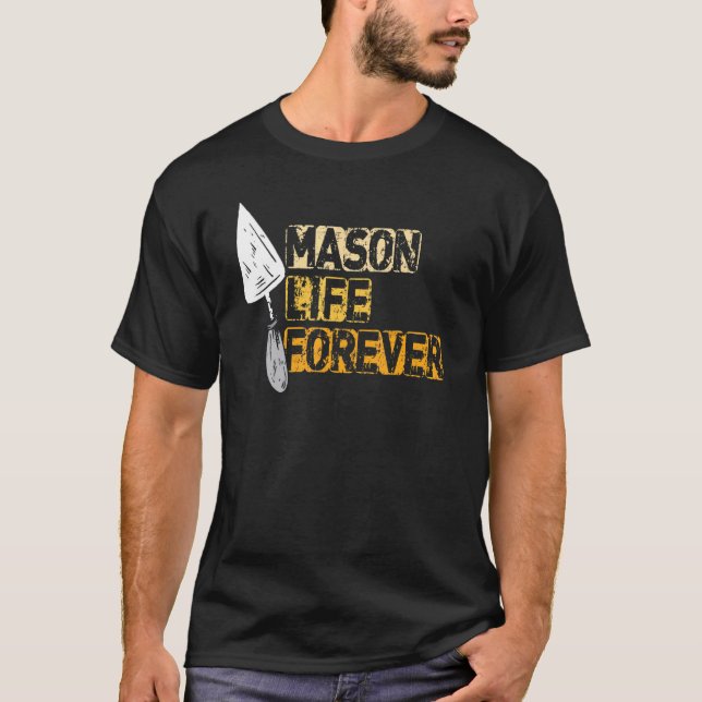 Camiseta Bricklayer - Mason Life For Brickla (Anverso)