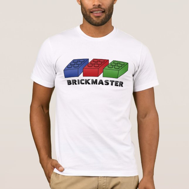 Camiseta Brickmaster divertido - arte pop del vector (Anverso)