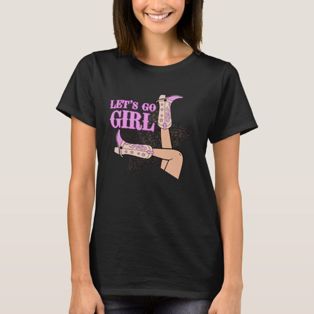 Camiseta Bridal Bachelorette Party Matching Western Let s G (Anverso)