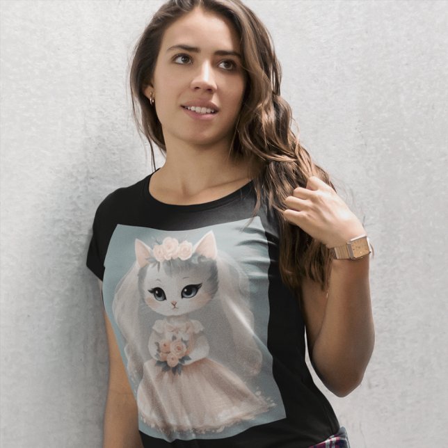 CAMISETA BRIDE CAT WEDDING T-SHIRT (Subido por el creador)