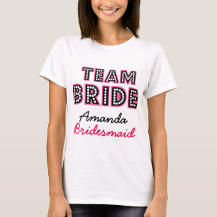 CAMISETA BRIDE DE EQUIPO PERSONALIZADO, TRIPULACIÓN DE PUEN