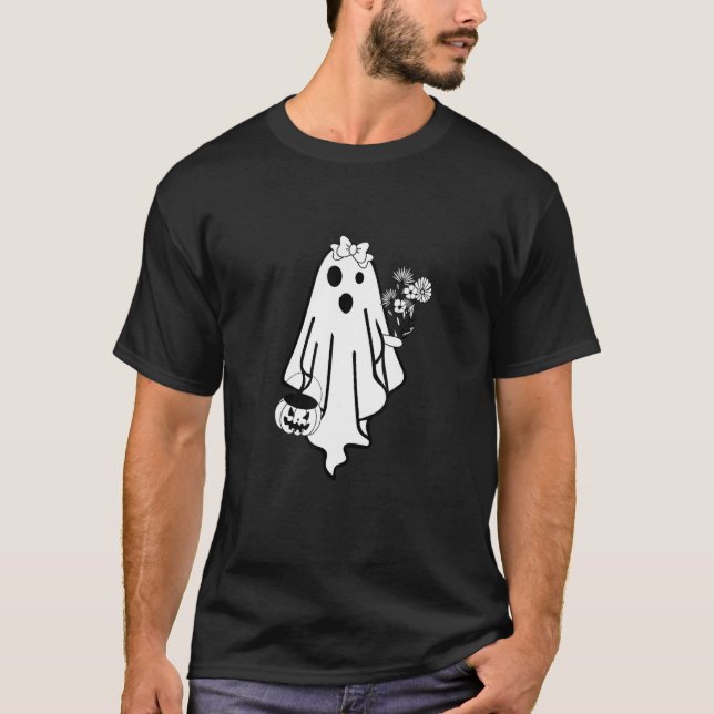Camiseta Bride Ghost  Halloween Costume Scary Pumpkin Lamp (Anverso)