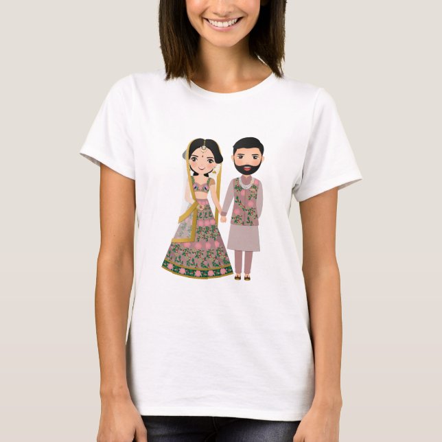 Camiseta Bride & Groom Silhouette (Anverso)