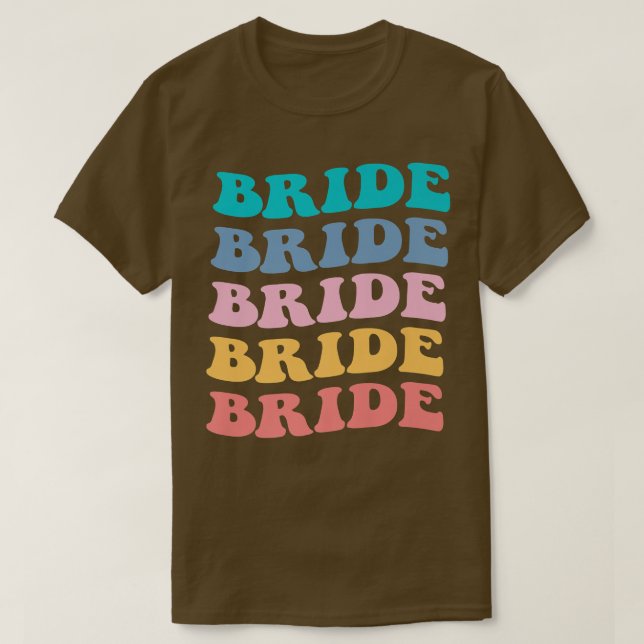 Camiseta Bride I Do Crew Retro Bachelorette Party Bride Bri (Diseño del anverso)