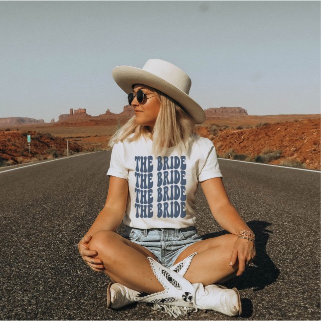 Camiseta Bride Navy Blue Personaliza la fiesta nupcial (Subido por el creador)