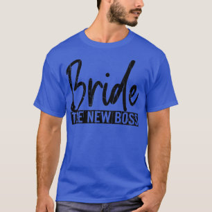 Camiseta Bride New Boss Funny Wife Wedding Married Graphic