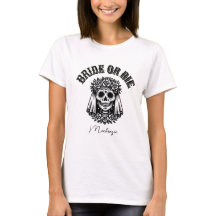 bride or die floral skull gothic bachelorette name