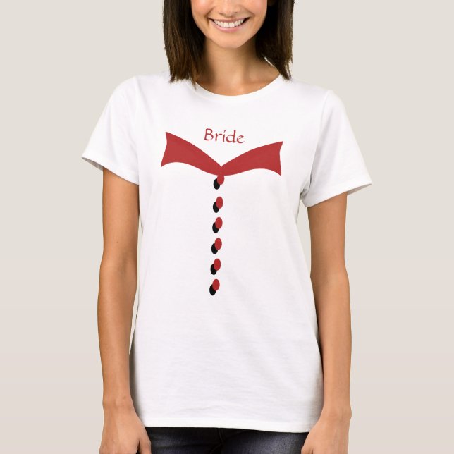 Camiseta Bride Red Boda Tee (Anverso)