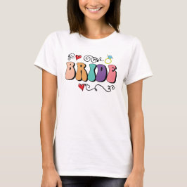 Camiseta Bride Retro Bachelorette Colorful
