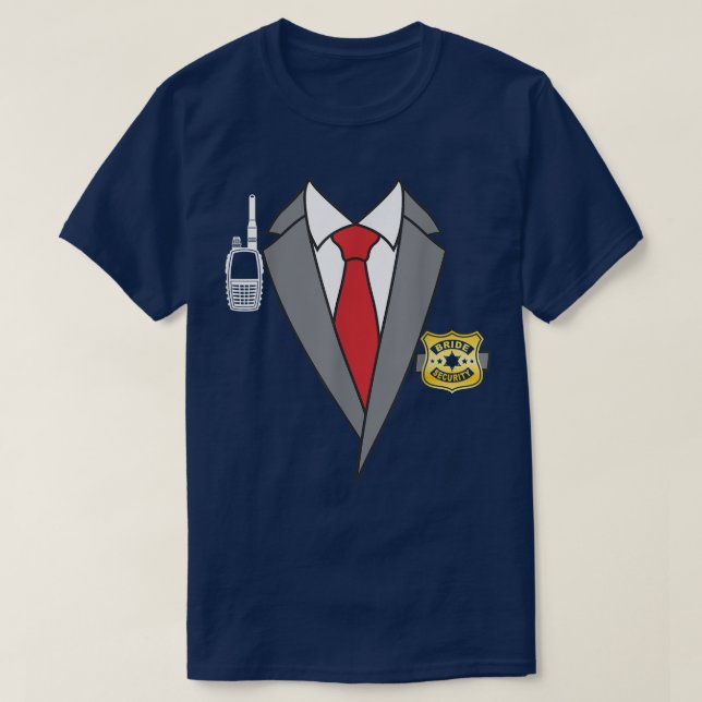 Camiseta Bride Security, Maid of Honor Bridal Party, Brides (Diseño del anverso)