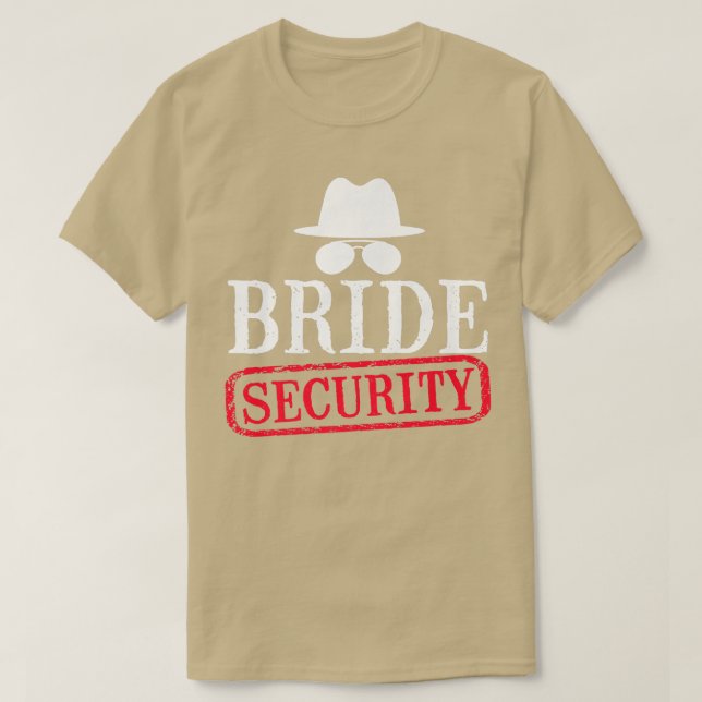 Camiseta Bride Security Maid Of Honor Wedding Bachelorette  (Diseño del anverso)