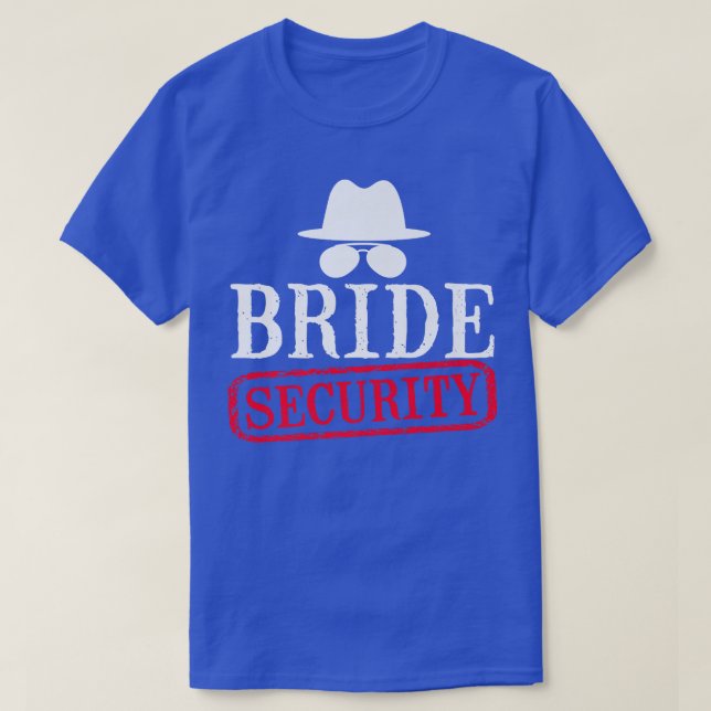 Camiseta Bride Security Maid Of Honor Wedding Bachelorette  (Diseño del anverso)