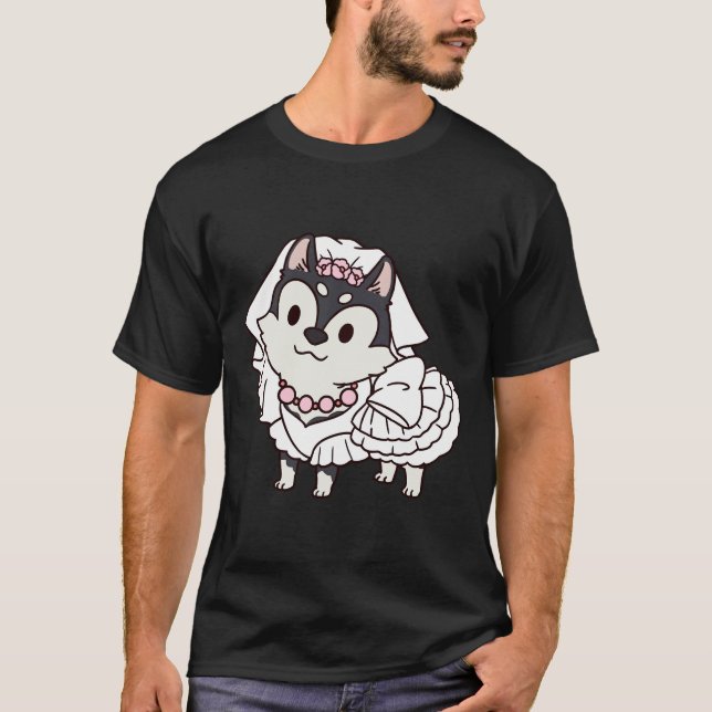 Camiseta Bride Siberian Husky (Anverso)
