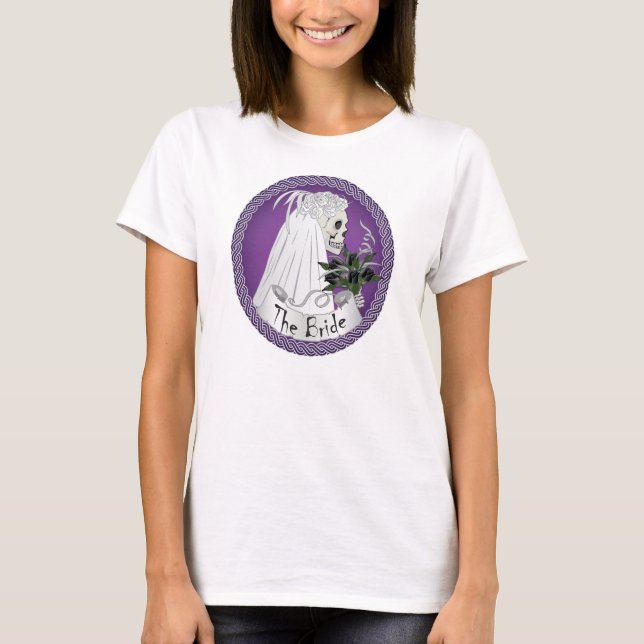 Camiseta Bride Skull - Púrpura (Anverso)