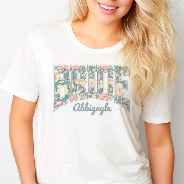 Camiseta BRIDE Skyline Blue Retro Floral (Subido por el creador)