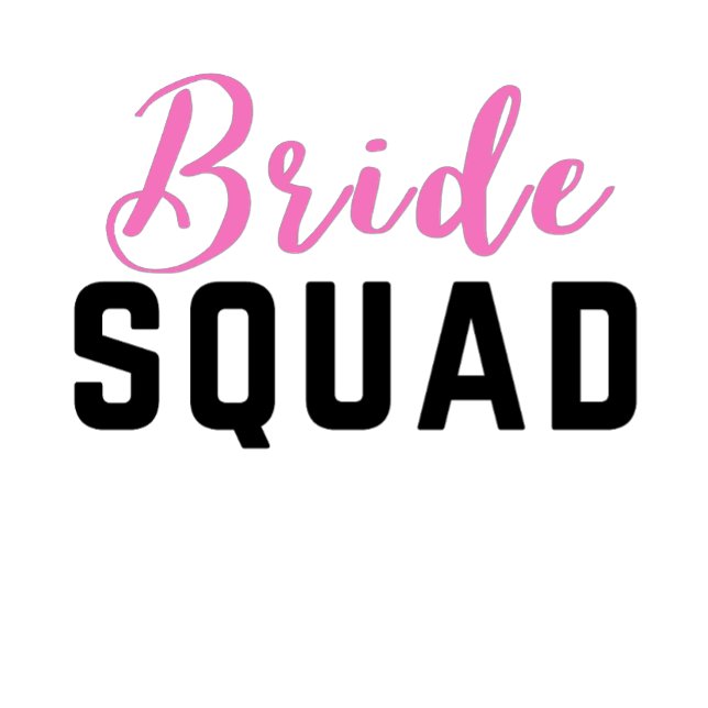 Camiseta Bride Squad | Bachelorritas de color rosa caliente (Subido por el creador)