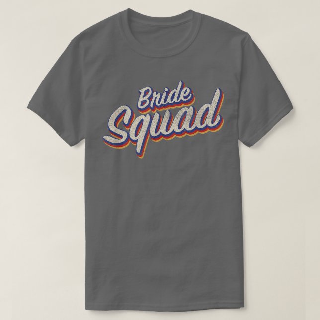 Camiseta Bride Squad Coincidiendo con Hens Bridesmaids Vint (Diseño del anverso)
