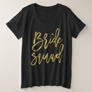 Camiseta Bride Squad Faux Gold Plus Tamaño