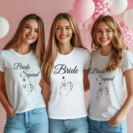 Camiseta Bride Squad Funny Bachelorette T-Shirt