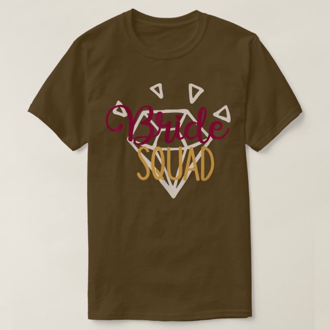 Camiseta Bride Squad Matching Wedding And Bachelorette Part (Diseño del anverso)