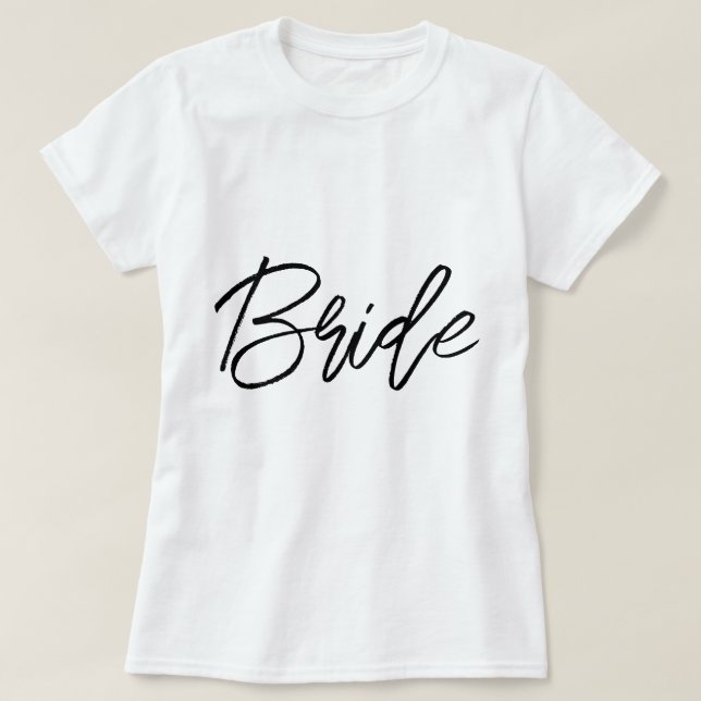 Camiseta Bride Squad | Novia blanca caliente (Diseño del anverso)
