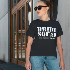 Camiseta Bride Squad Personalizado Bachelorette