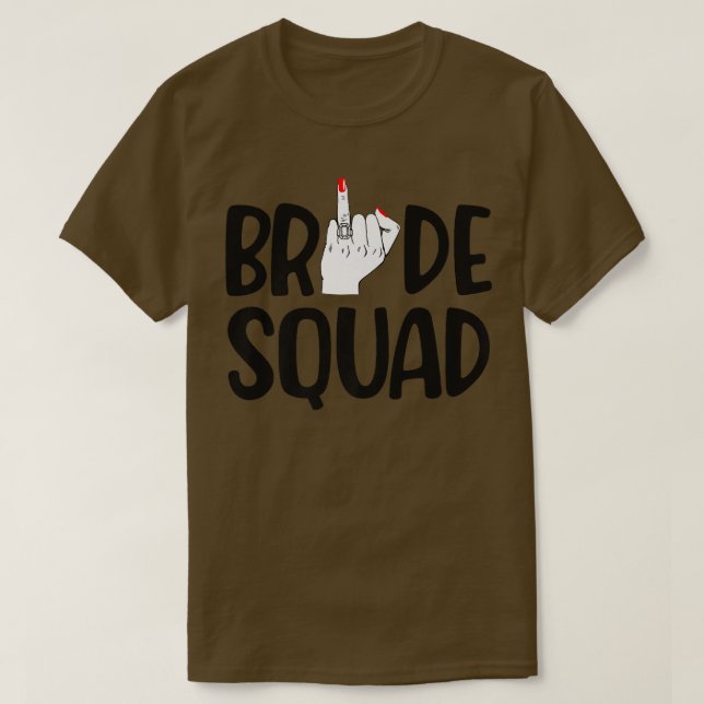 Camiseta Bride Squad s Para Mujeres Anillo De Dedo Despedid (Diseño del anverso)