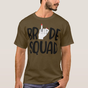 Camiseta Bride Squad s Para Mujeres Anillo De Dedo Despedid