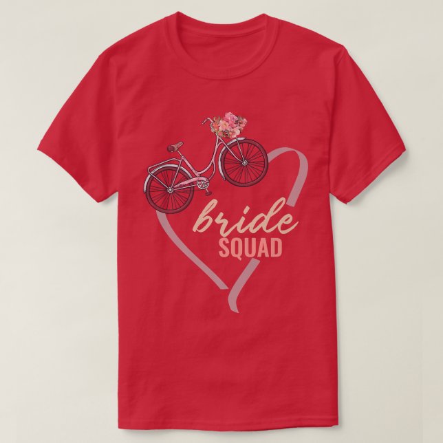 Camiseta Bride Squad Team Bachelorette Party Bridal Shower  (Diseño del anverso)