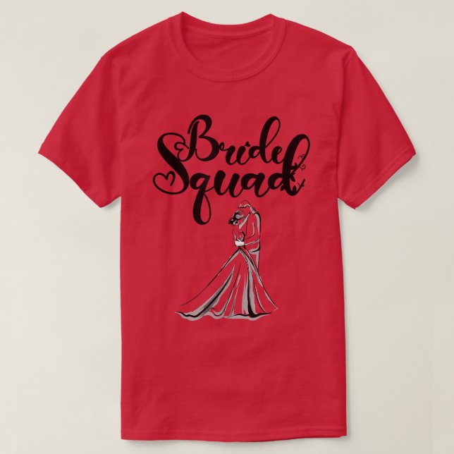 Camiseta Bride Squad Tees Wedding Anniversary Bride  (Diseño del anverso)