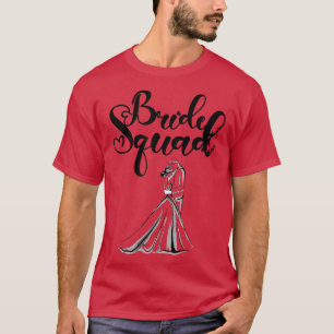 Camiseta Bride Squad Tees Wedding Anniversary Bride