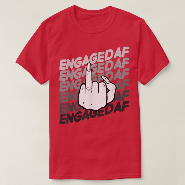 Camiseta Bride To Be Engaged Af Wedding Ring Future Mrs (Diseño del anverso)
