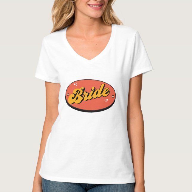 Camiseta Bride Tribe Despedida de Soltera Retro No (Anverso)