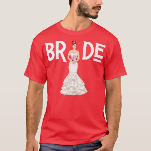 Camiseta Bride Wedding Day Wife Valentines Love Marriage Bl