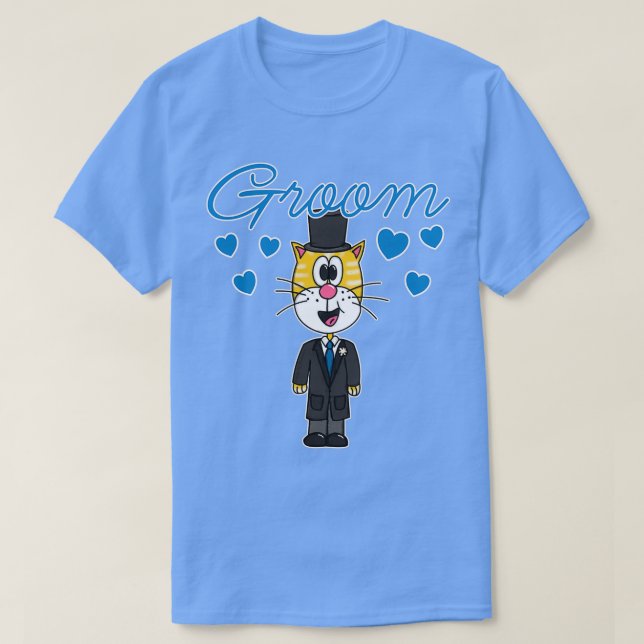 Camiseta Bridegroom Cat Wedding Groom Bachelor Party Engage (Diseño del anverso)