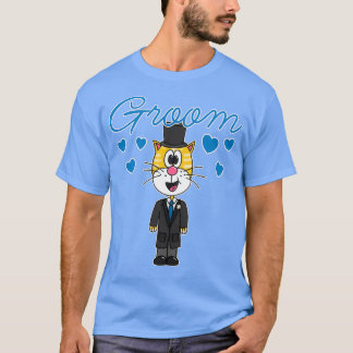 Camiseta Bridegroom Cat Wedding Groom Bachelor Party Engage