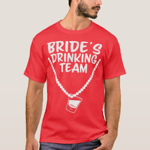 Camiseta Bride's Drinking Team Shot glass Diamond Ring T-S