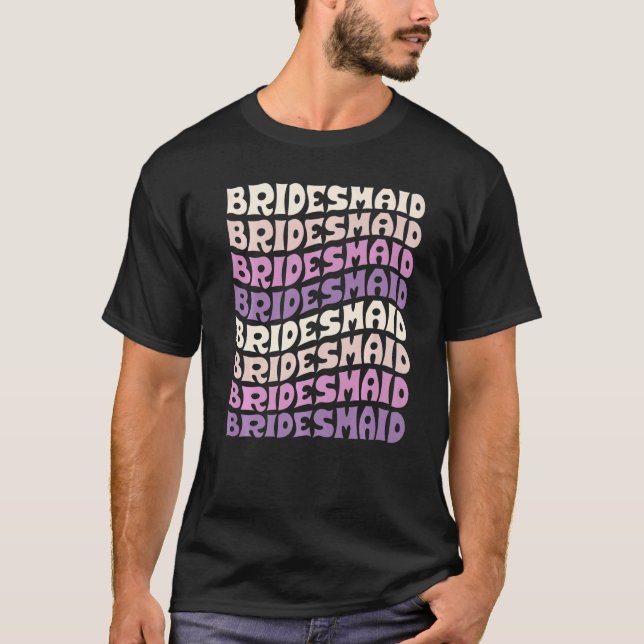 Camiseta Bridesmaid I Do Crew Retro Bachelorette Party Brid (Anverso)