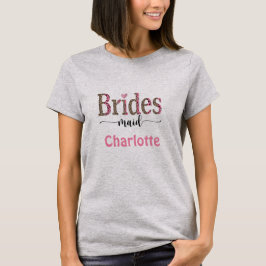 Camiseta Bridesmaid Personalizada con Estampado de Leopardo
